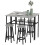Homcom HOMCOM 6-Piece Industrial Bar Table Set, 2 Kitchen Tables with 4 Stools, Grey 3