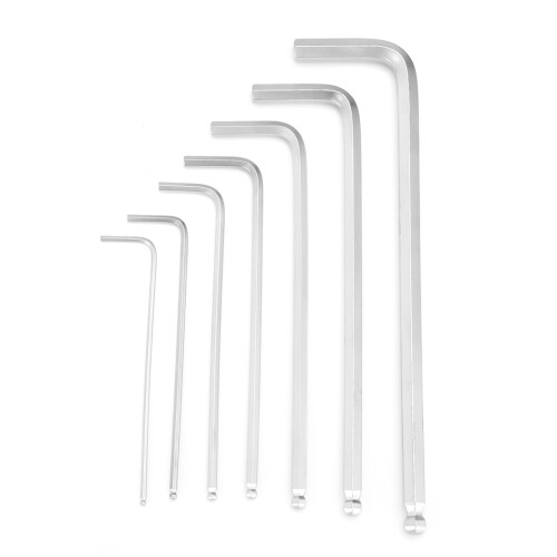 7PCS Extended Ball End Hex Key Set, Durable, Ergonomic Hand Tools