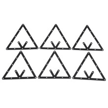 Black Triangle Billiard Rack: 6Pcs Set for Pool Table Accessories