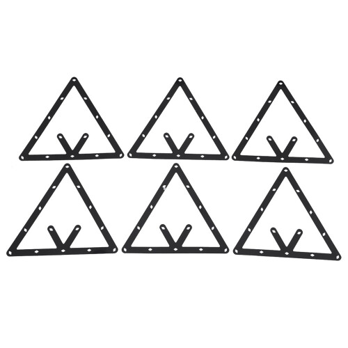 Black Triangle Billiard Rack: 6Pcs Set for Pool Table Accessories