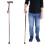 Alloy Foldable Elderly Safety Walking Stick, Adjustable Length, Bronze 15