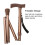 Alloy Foldable Elderly Safety Walking Stick, Adjustable Length, Bronze 4