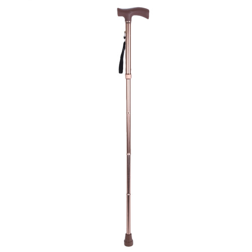 Alloy Foldable Elderly Safety Walking Stick, Adjustable Length, Bronze 1
