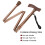 Alloy Foldable Elderly Safety Walking Stick, Adjustable Length, Bronze 3