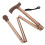 Alloy Foldable Elderly Safety Walking Stick, Adjustable Length, Bronze 14