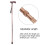 Alloy Foldable Elderly Safety Walking Stick, Adjustable Length, Bronze 5