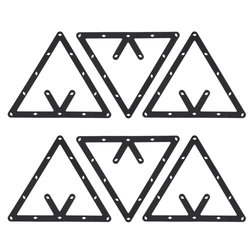 Black Triangle Billiard Rack: 6Pcs Set for Pool Table Accessories 1