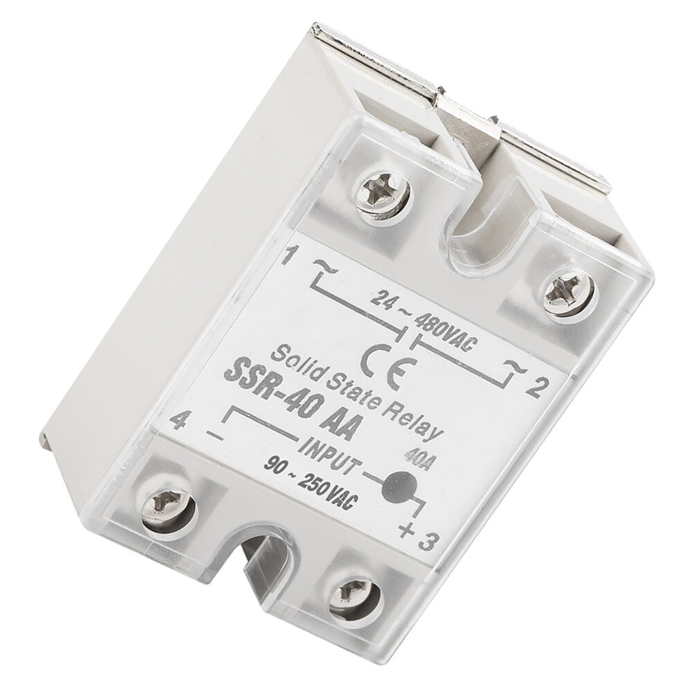 Ssr 40Aa 40A Solid State Relay Module Ac-Ac Input Ac Output 24-480V Ac Hot 9411362614926