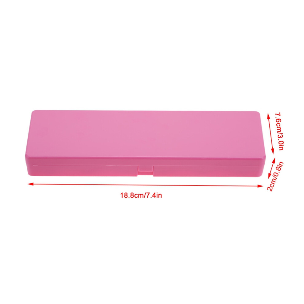 Red Professional 24-Grid Manicure Palette For Pigment Mixing Rose