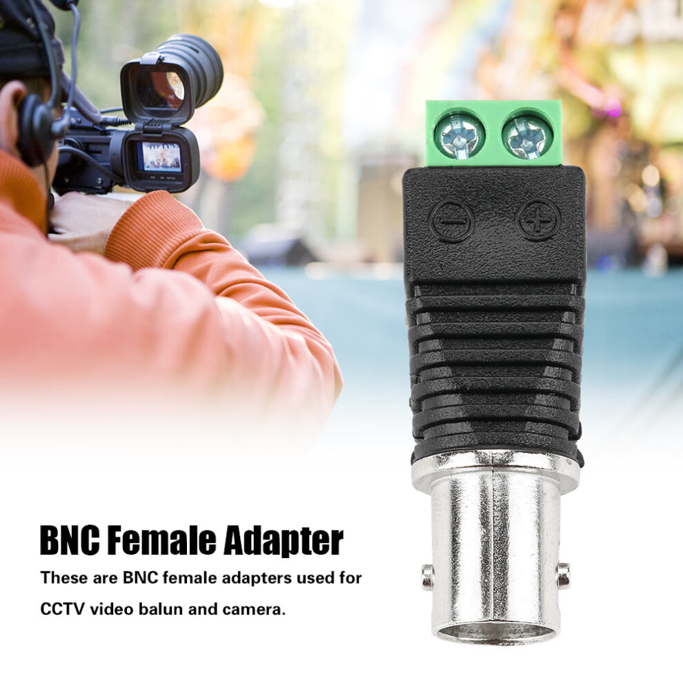10Pcs Green Bnc Female Cable Connectors For Cctv Video Surveillance 8731362614858