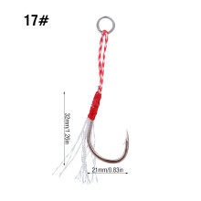 5er Set Hochfeste Angelhaken mit Widerhaken Größe 17# - Metall/Plastik