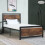 Homcom HOMCOM Single Size Metal Bed Frame w/ Headboard & Footboard 2