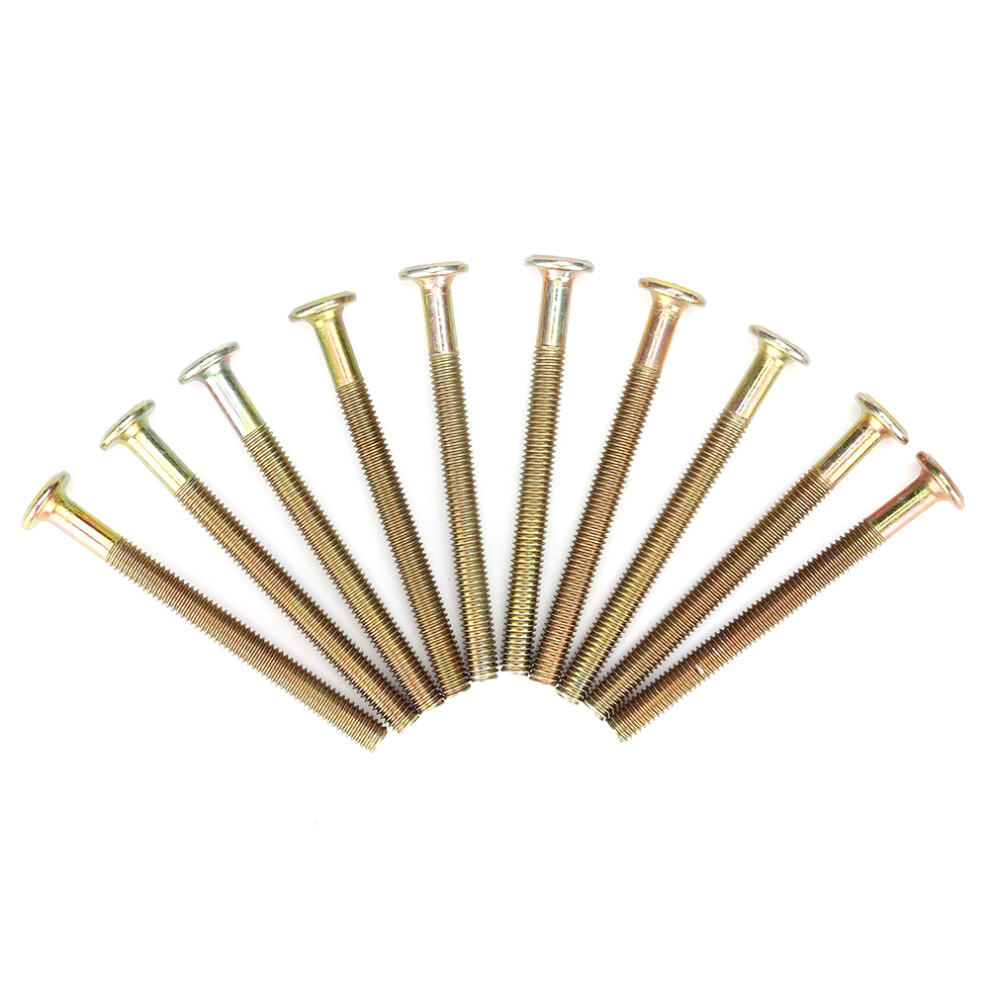 10Pcs Vis Ã Bois En Acier Carbone 70Mm Avec Ã©Crous Ã Baril De 6Mm Pour Mobilier 3341362615042