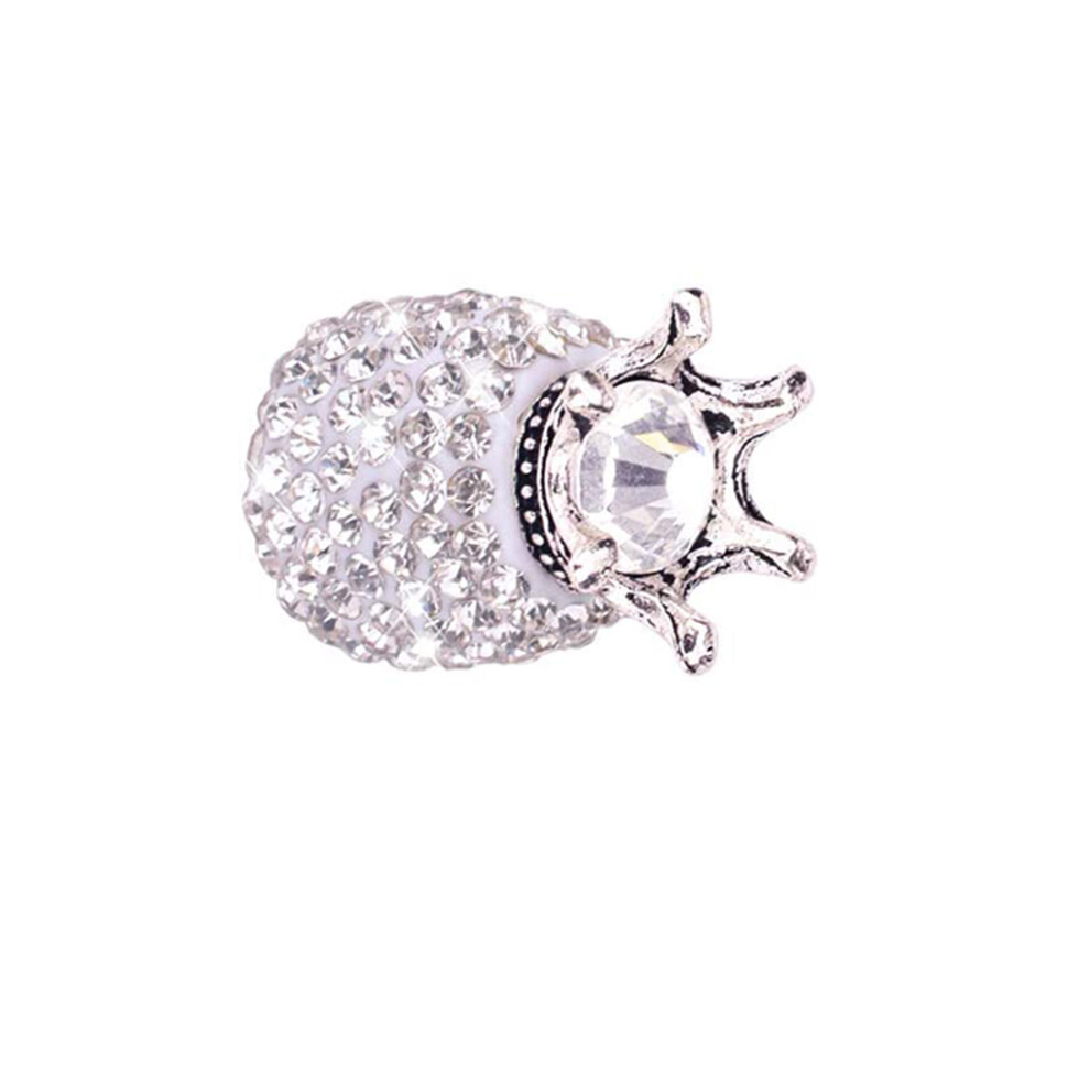 (White) 4 Pieces Universal Tire Caps Crown Shaped Modification Parts for-image-OPC-PN2W7TT-NEW