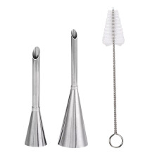 Innovative Cake Decorating Tips Brushes, Stainless Steel Handle Ensures Rust Resistance, Perfect Gift for Birthday, Wedding Celebrations (2PCS)