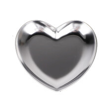 Elegante Aufbewahrungsschale aus Edelstahl in Herzform, ideal für Schmuck, Ringe, Schlüssel und Parfüm. Dekorative Schale mit glatter, glänzender
