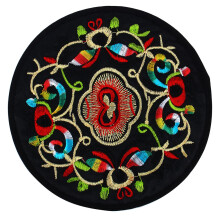 Strapazierfähige Stoffuntersetzer, waschbar, vintage-bestickt, wärmeisolierend, für einen Boho-Stil, exquisit gefertigt (Retro-Römer-Stil)