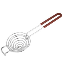 Eierdooier-eiwitscheider met verlengde handgreep, roestvrijstalen zeef voor het zeven van eiwit en eigeel, ideaal voor koken en bakken, snelle