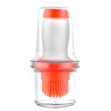 Küchen-Ölpinsel, auslaufsichere transparente Flasche mit Silikon-Ölflaschenpinsel zum Kochen, Backen und Grillen zu Hause