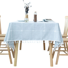 Bomulds- og hørdug, rektangulært skridsikkert dug, vaskbar med kvaster til tekøkken, elegant moderne design, 11 størrelsesmuligheder