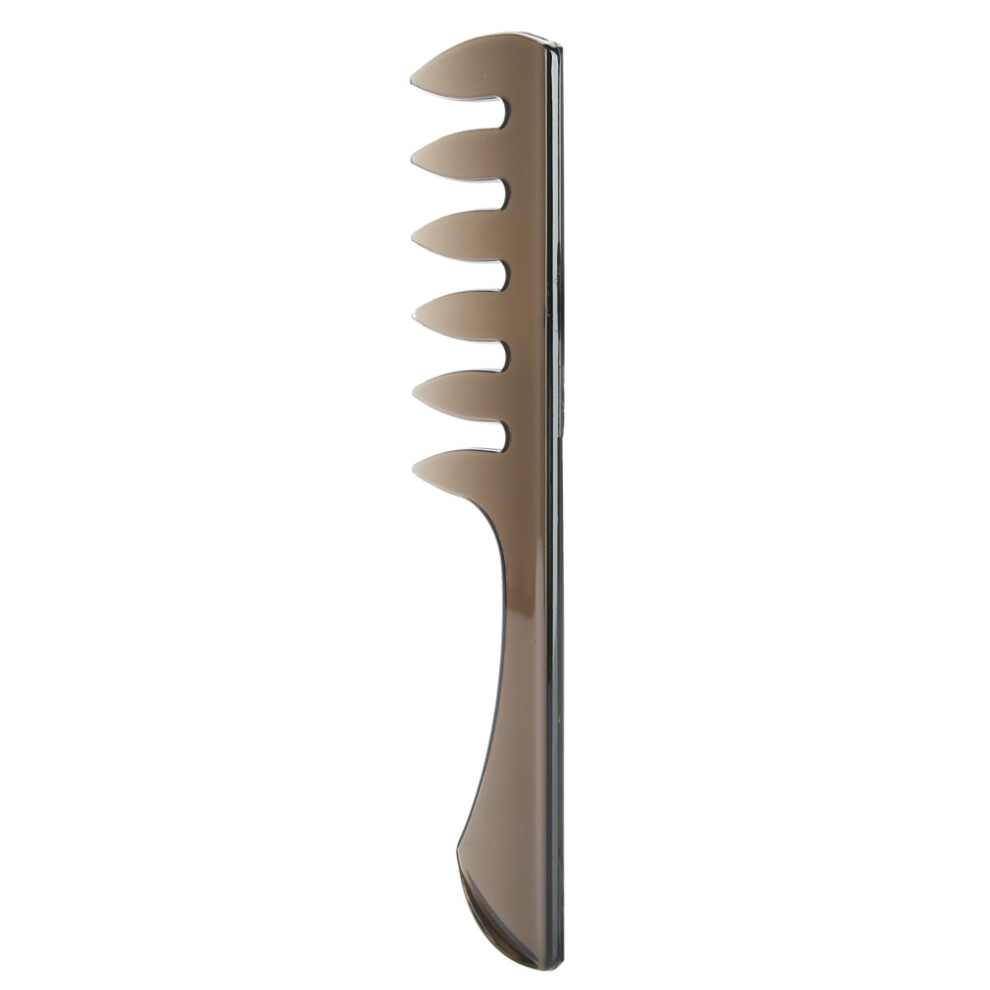 Travel-size Oil Hair Comb Round Teeth Mustache Grooming Comb Black 6.3 in