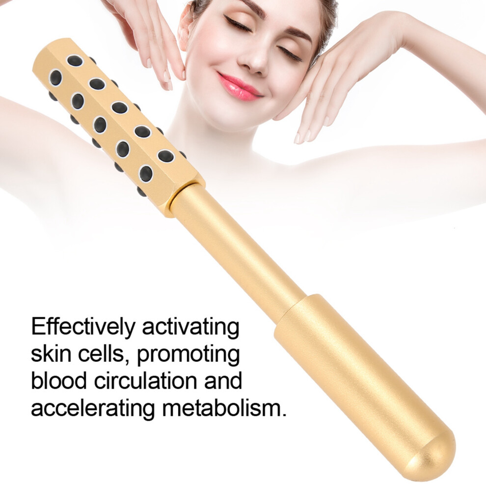 Portable Gold Face Massager with 30 Germanium Particles - Energy Stick