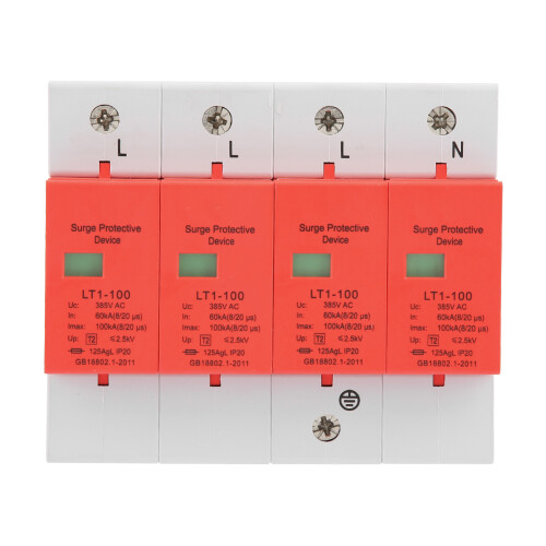 4P 60-100KA 420VAC Low Voltage Surge Protector, Flame Retardant, Easy Install 1