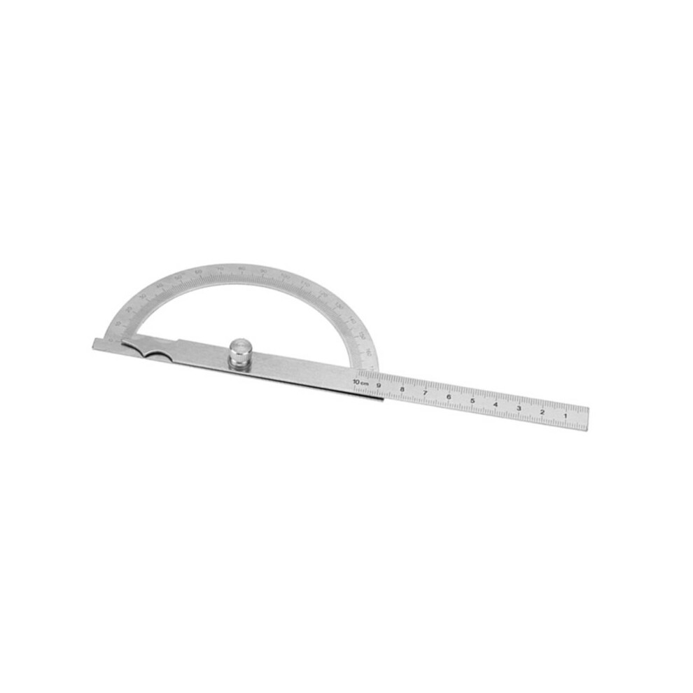 Stainless Steel Protractor Goniometer With 15Cm Ruler & Locking Nut 9321362620714