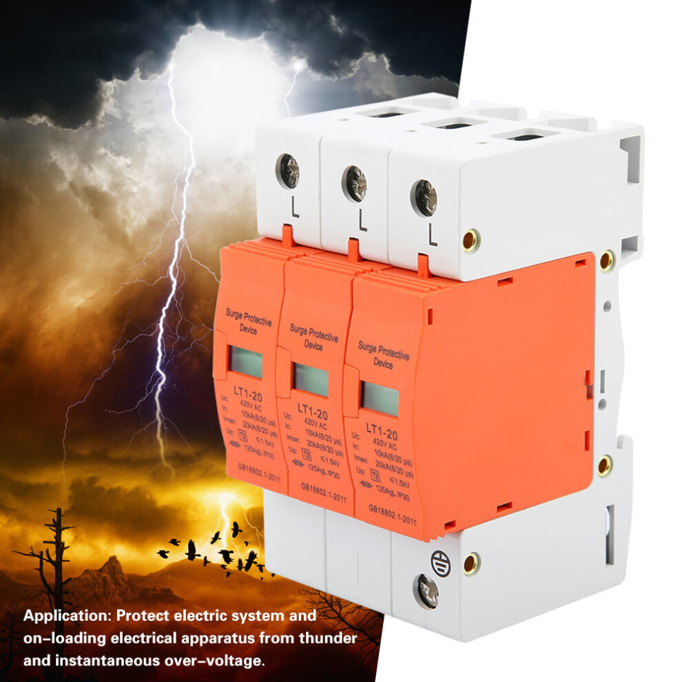 High Capacity Surge Protector 3P 10Ka-20Ka 420V Ac Low Voltage Surge Arrest Au 4691362621031