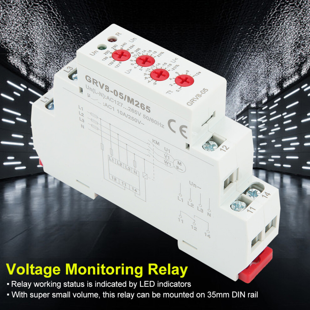 Phase Failure & Sequence Protection Relay Grv8-05 For 3-Phase Power Networks 8751362621069