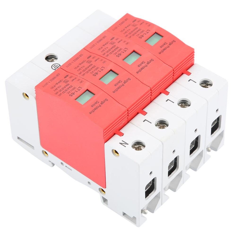385V 4P 30Ka-65Ka Low Voltage Arrester With Guide Rail Installation 9481362621521
