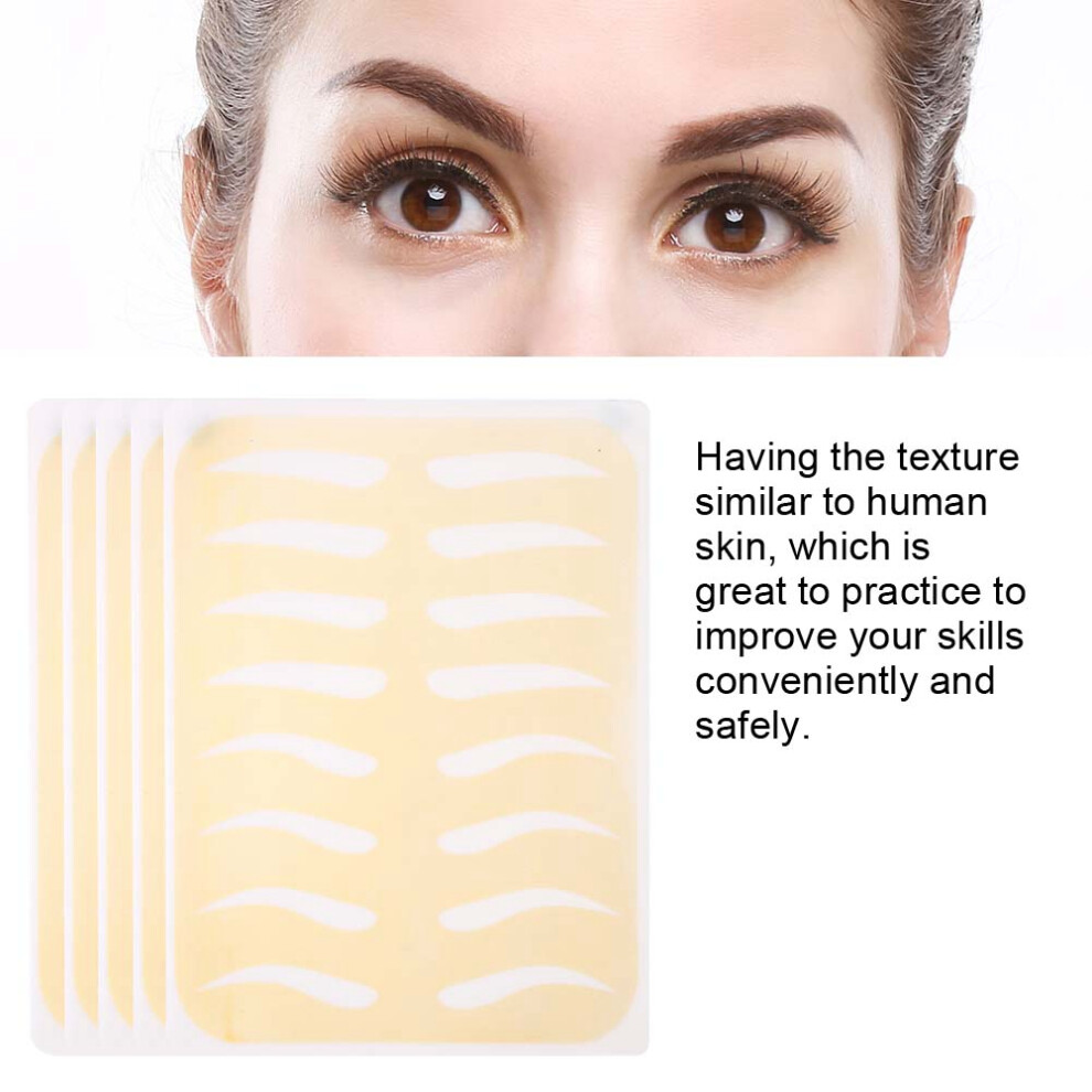 5Pcs Silicone Tattoo Practice Skin for Microblading Eyebrows - Gold