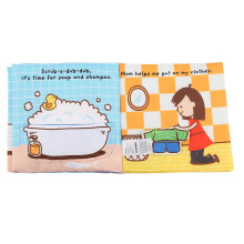 Baby Cloth Book for Infants Early Learning, Washable, 18x18cm