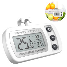 Thermomètre de réfrigérateur avec support magnétique, affichage LCD étanche, lecture précise, mesure les températures minimales et maximales,
