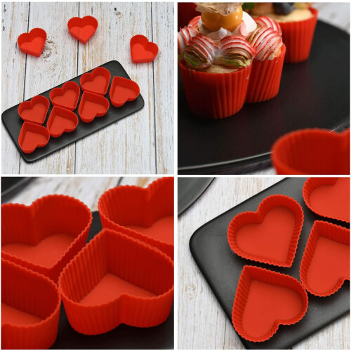 Ποτήρια σιλικόνης για muffins και cupcakes, επαναχρησιμοποιήσιμα αντικολλητικά ταψιά 1