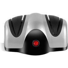 Electric Knife Sharpener - Automatic Household Multifunctional Kitchen Sharpener for Convenient and Practical Use 21x8.5cm Silver