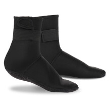 3 mm Neopren-Taucher-Socken, vollständiger Knöchelschutz, Schnorchelschuhe, Schwarz, S–L