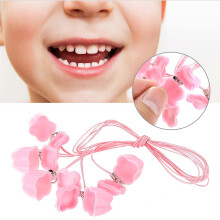 Baby Tooth Collector Box 5pcs Pink Plastic with Rope Soft & Secure Storage