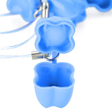 Baby-Milch-Zahndose-Set 5 Stück Blau, langlebiges Kunststoff & Halsketten