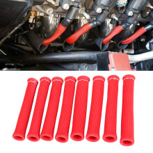 Car Truck Zündkerzenstecker Schutzabdeckung 8 Stück Rotes Kabelboot Wärmeschutzschild 1600 Grad