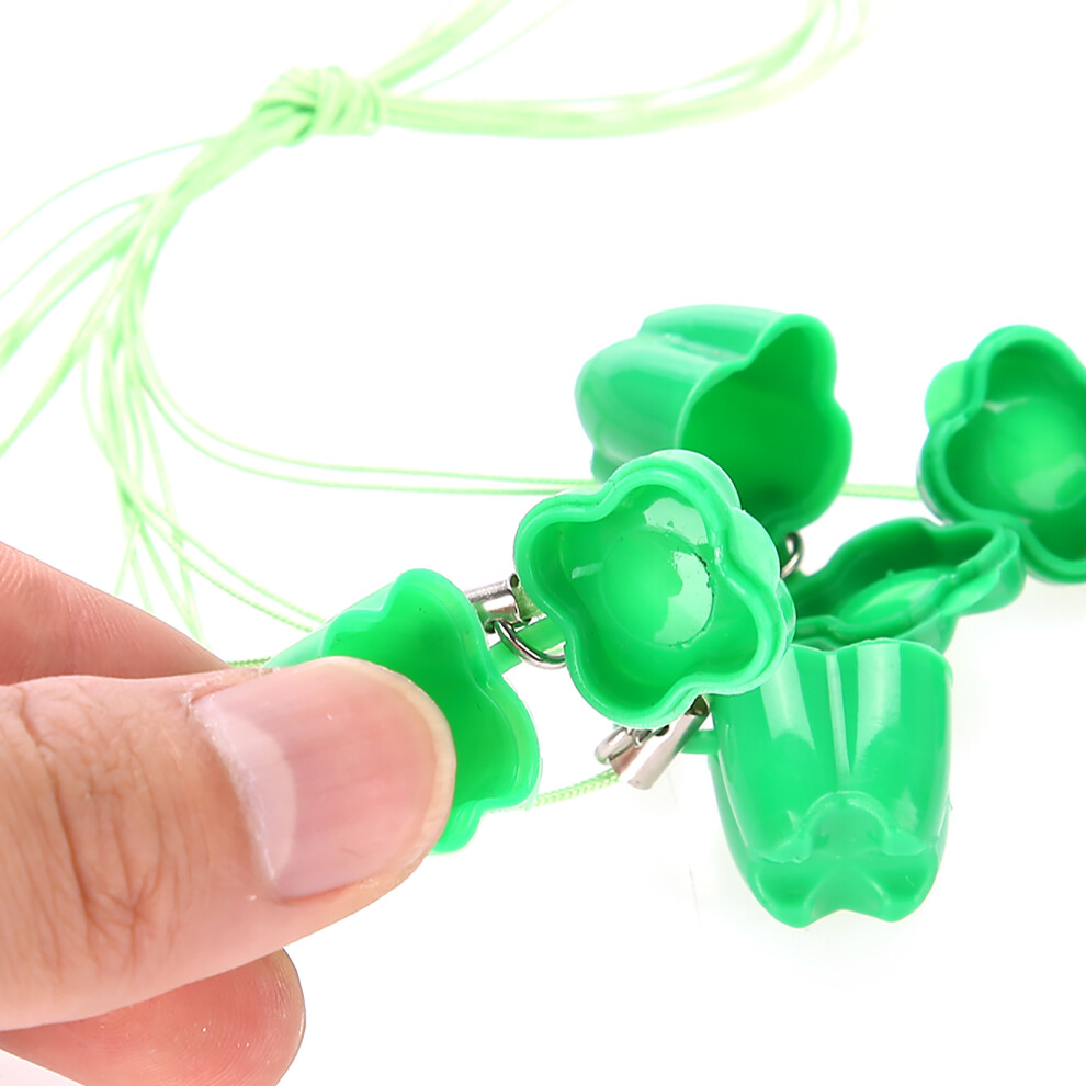 Plastic Baby Tooth Keeper Set 5 Pack with Green Rope Tooth Saver Necklaces