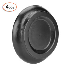 4Pcs Black Beech Wood Round Piano Caster Cups Anti-Skid Floor Protectors