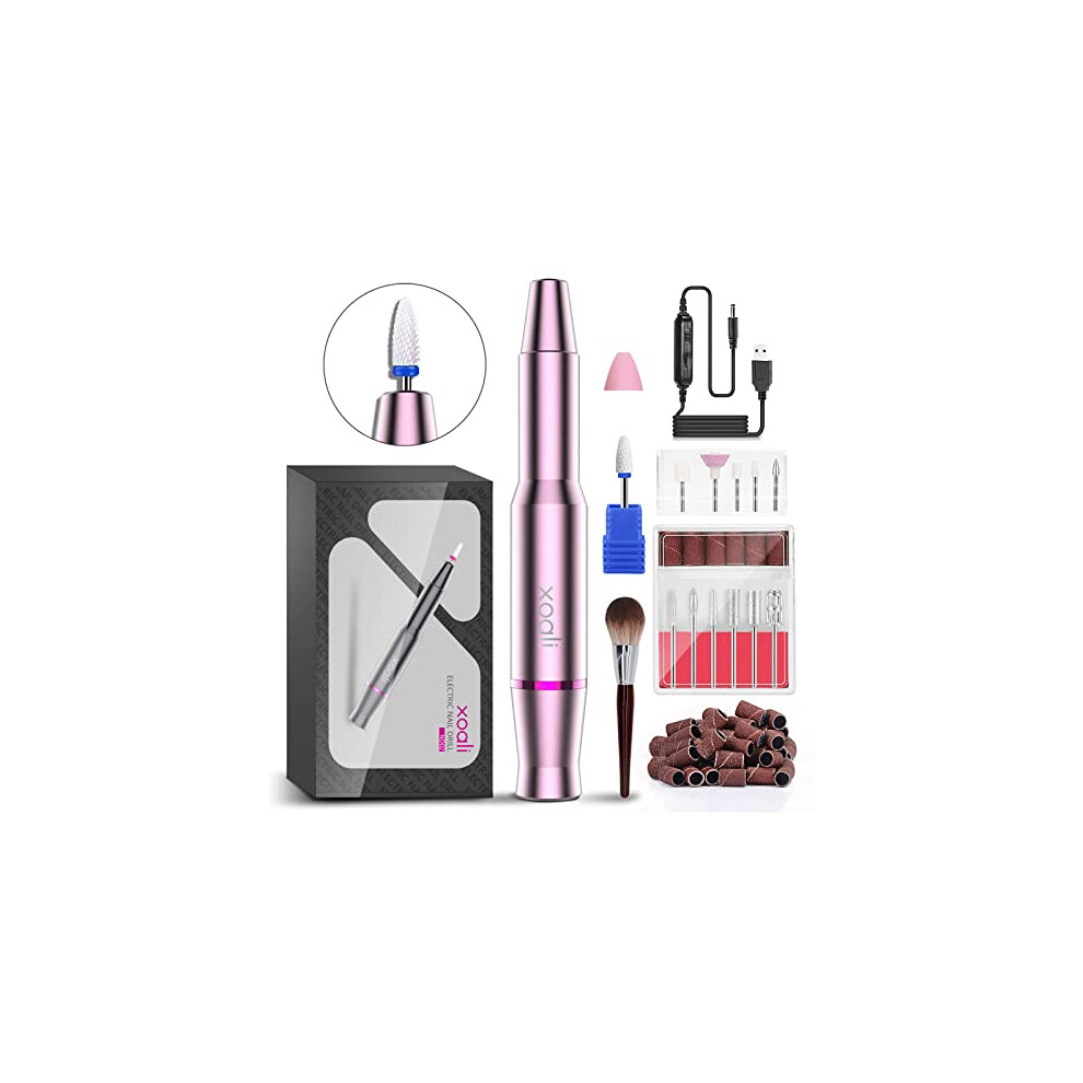 Xoali Electric Nail Files 25000Rpm, Professional Nail Drill 12 In 1, Speed-Adjustable Efile Kit With Ceramic Bit For Nail Drill, Manicure And Pedicure