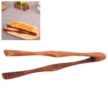 Servierzange für die Küche, Küchenhelfer mit rutschfester Oberfläche, Holzzange zum Servieren von Speisen, Buffetzange mit glatter Oberfläche