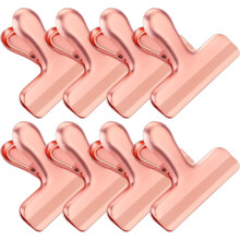 Rose Gold Marvel, zware roestvrijstalen tasklem, multifunctioneel gebruik voor keuken, kantoor en school, 8 stuks met afgeronde hoeken en ingebouwd