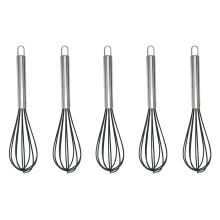 Langlebiger Schneebesen aus Edelstahl, kratzfeste Oberfläche, vielseitiges Küchenutensil, lebensmittelechtes Silikon für sicheres Kochen,
