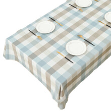 Rectangle Table Cloth For Dining, 100% Waterproof Durable PVC Spill Proof Cover, Easy Care Wipe Clean Heat Resistant Vinyl For Outdoor Indoor Use, Sta