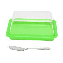 Houd uw boter vers in uw roestvrijstalen boterbakje, compact boterbakje voor in de koelkastdeur met ergonomisch ontwerp.