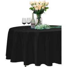 Stylish Heat Resistant Round Tablecloth, Protects Furniture From Sun Damage With Easy Care Polyester Material