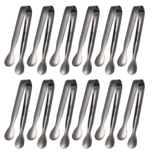 Lebensmittelechte Mini-Servierzange aus robustem Edelstahl, rostfrei und vielseitig einsetzbar für Ihre Küchengeräte und Ihr Buffet.